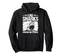 I LIKE SHARKS & MAYBE LIKE 3 PEOPLE Shark Costume Pullover Hoodie