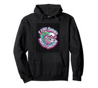 I Like Spooky Movies & Sarcasm Y2K Airbrush Graffiti Skull Pullover Hoodie
