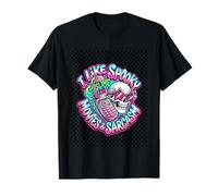 I Like Spooky Movies & Sarcasm Y2K Airbrush Graffiti Skull T-Shirt
