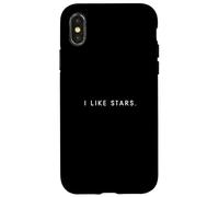 I Like Stars - Minimalist Funny Saying Planet Space Lover Case for iPhone X/XS