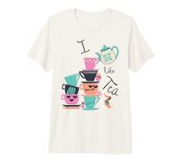 I Like Tea Cups Vintage Teapot Funny Kawaii Tea-Time Graphic Premium T-Shirt