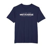 I Like The Metaverse & Maybe 3 Avatars Virtual Reality T-Shirt, Men's Big and Tall, Navy Blue, 2X Tall