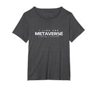 I Like The Metaverse & Maybe 3 Avatars Virtual Reality T-Shirt, Women's Plus, Dark Heather Grey, 4X