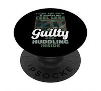 I Like The Rain Less Guilty For Huddling Inside Funny PopSockets Adhesive PopGrip