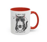 I Like The Sound You Make When You Shut Up Cat Coffee Mug (11/15oz) 11oz / Red