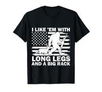 I Like Them With Long Legs Bigfoot Sasquatch Deer Hunting T-Shirt