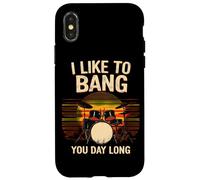 I Like To Bang You Day Long Drum Set Sunset Case for iPhone X/XS