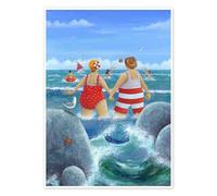 I like to be at the coast Poster by Peter Adderley 30 x 40 cm Blue Wall art Wall decor