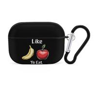 I Like To Eat Apples And Bananas Bluetooth Earphone Case Compatible with Airpods Pro Hard Protective Case with Keychain