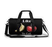 I Like to Eat Apples and Bananas Gym Bag Travel Duffel Bag Waterproof Weekender Bag Tote Bags for Women Men