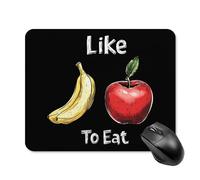I Like To Eat Apples And Bananas Mouse Pad Square Mouse Mat Cute Mousepad