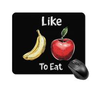 I Like To Eat Apples And Bananas Mouse Pad Square Mouse Mat Cute Mousepad