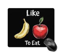 I Like To Eat Apples And Bananas Mouse Pad Square Mouse Mat Cute Mousepad