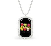 I Like To Eat Apples And Bananas Womens Necklace Adjustable Jewelry Chain Pendant for Travel Party Silver-style