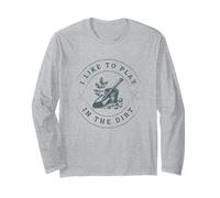 I Like to Play In The Dirt Circle Illustration Long Sleeve T-Shirt