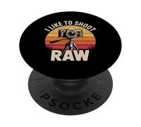 I Like To Shoot Raw Vintage Camera Art PopSockets Adhesive PopGrip