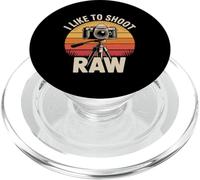 I Like To Shoot Raw Vintage Camera Art PopSockets PopGrip for MagSafe