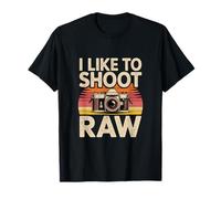I Like to Shoot Raw Vintage Camera Art T-Shirt