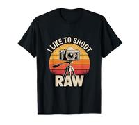 I Like to Shoot Raw Vintage Camera Art T-Shirt
