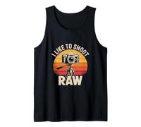 I Like to Shoot Raw Vintage Camera Art Tank Top