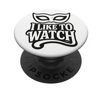 I Like To Watch Venetian Mask Subtle Swinger Lifestyle PopSockets Adhesive PopGrip