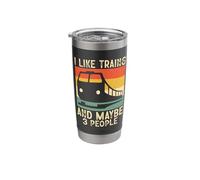 I Like Trains and Maybe 3 People Stainless Steel Insulated Tumbler