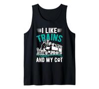 I Like Trains and My Cat Tank Top