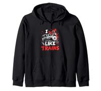I LIKE TRAINS Cartoon Train Zip Hoodie