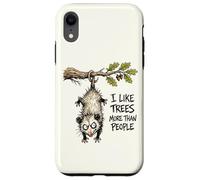I Like Trees More Than People Funny Opossum Possum Arbor Day Case for iPhone XR