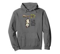 I Like Trees More Than People Funny Opossum Possum Arbor Day Pullover Hoodie