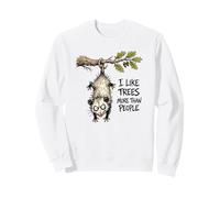 I Like Trees More Than People Funny Opossum Possum Arbor Day Sweatshirt