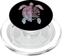 I Like Turtles And Maybe Like 3 People Lover Tie Dye Funny PopSockets PopGrip for MagSafe