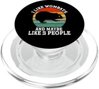 I Like Wombats And Maybe Like 3 People Retro Vintage PopSockets PopGrip for MagSafe