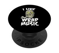 I Like Wrap Music Funny Halloween Mummy PopSockets Adhesive PopGrip