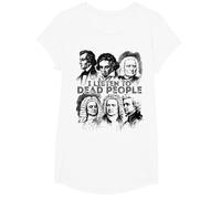 I Listen to Dead People Classical Music Composer T-Shirt, Girls, White, Medium