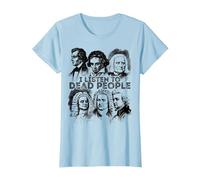 I Listen to Dead People Classical Music Composer T-Shirt, Women, Baby Blue, Medium