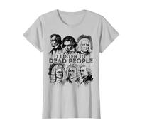 I Listen to Dead People Classical Music Composer T-Shirt, Women, Silver Grey, Medium