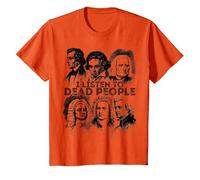 I Listen to Dead People Classical Music Composer T-Shirt, Youth, Orange, X-Small