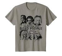 I Listen to Dead People Classical Music Composer T-Shirt, Youth, Slate Grey, 2T