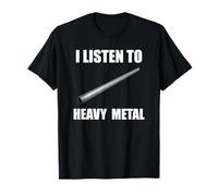I Listen To Heavy Metal Funny Metal Pipe Falling Meme T-Shirt