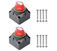 I LITTON 1-2-Both-Off Battery Disconnect Switch, Heavy Duty Car Battery Isolator Shutoff Switch, 12V-48V Battery Kill Switch for Trucks Car Vehicles RV Boats, 2 PCS