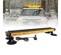 I LITTON 26 Inch Amber LED Beacon Strobe Light Bar, 12/24V 120-LED 26 Flash Modes Car Roof Amber Flashing Beacon Emergency Warning Safety Strobe Light for Pickup, Trucks, Construction Vehicles