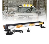 I LITTON 26 Inch Amber & White LED Strobe Light Bar, 120-LED Warning Safety Emergency Light, 16 Mode 12/24V Amber & White Recovery Beacon for Pickup Construction Vehicles Truck Van