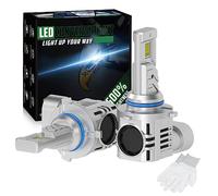 I LITTON 9005 HB3 LED Headlight Bulbs 500% Brighter, 12000LM 72W 6500K White Car Headlight Bulbs, Plug & Play 9005 LED Headlight Conversion Kit for Halogen Replacement, with Gloves