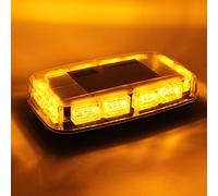 I LITTON Amber Flashing Beacon Light, 48-LED 16 Flash Modes, Magnetic Warning Emergency Safety Amber Strobe Light Bar for Trucks, Vehicles, Construction Vehicles, Snow Plow, Tractor