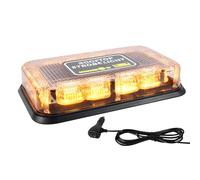 I LITTON Amber LED Beacon Strobe Light Bar, 72-LED 16 Flash Modes with Magnetic Base Car Roof Light Amber Emergency Warning StrobeLight, 12V-24V Recovery Strobe Beacon Light for Vehicles Car Truck