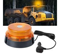 I LITTON Amber LED Beacon Strobe Light for Vehicles, 12/24V 360 Rotating 16 Flashing Modes Car Roof Warning Emergency Recovery Caution Flashing Beacon Light for Cars Forklift Snow Plow