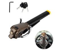 I LITTON Steering Wheel Lock Anti Theft Security Lock Heavy Duty, Adjustable Length Car Steering Wheel Lock Unversal Fit for Cars Trucks Vans SUVs RV