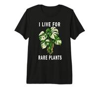 I Live for Rare Plants Monstera Alba Gardener Gift Premium T-Shirt