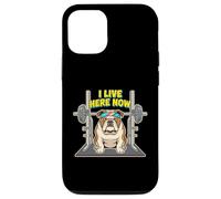 I Live Here Now Bulldog Weightlifter Case for iPhone 12/12 Pro